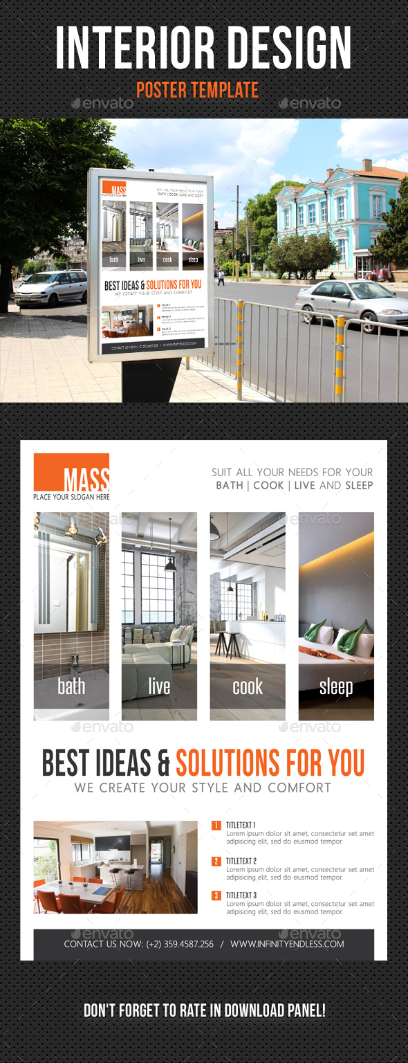 Interior Design Poster Template V02 - Signage Print Templates