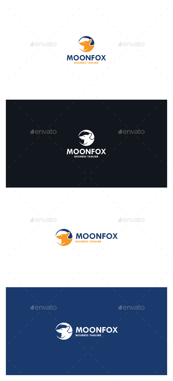 Moon Fox Logo - Symbols Logo Templates