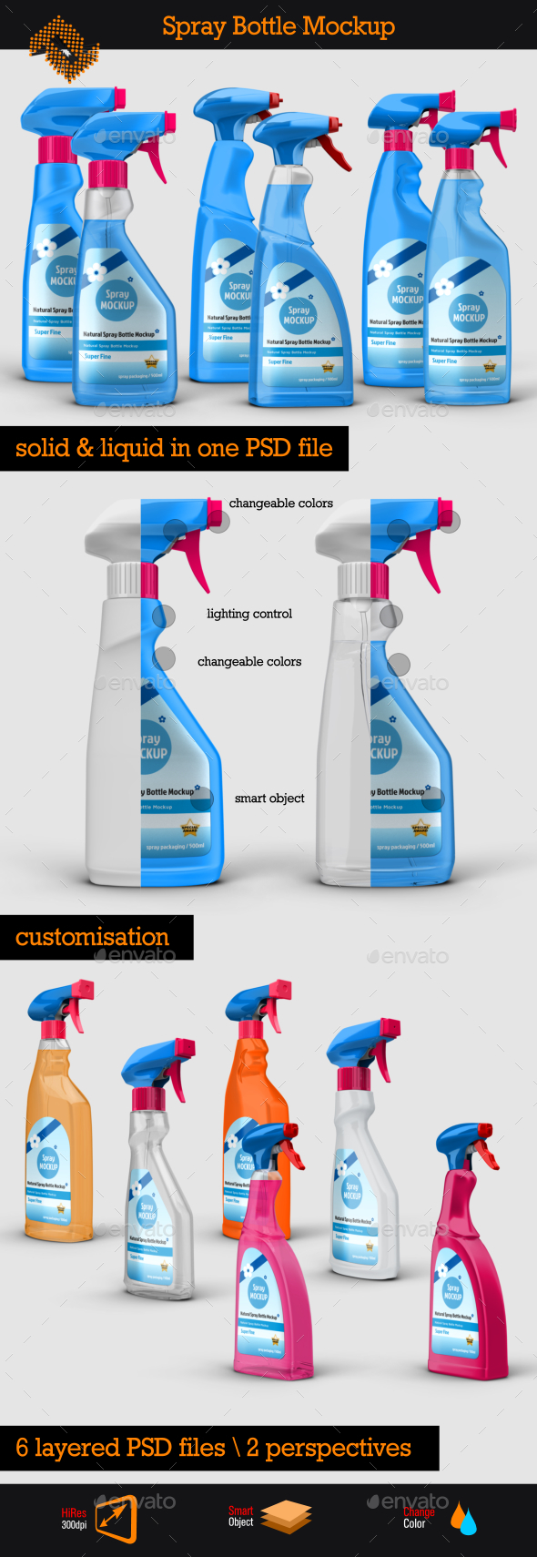 Spray Bottle Mockup - Packaging Product Mock-Ups