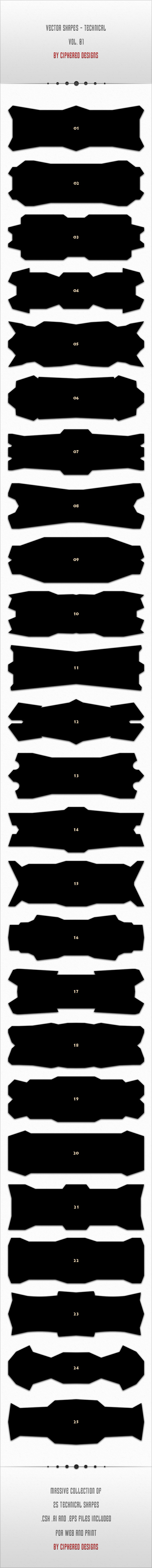 Vector Shapes - Technical - Shapes Photoshop