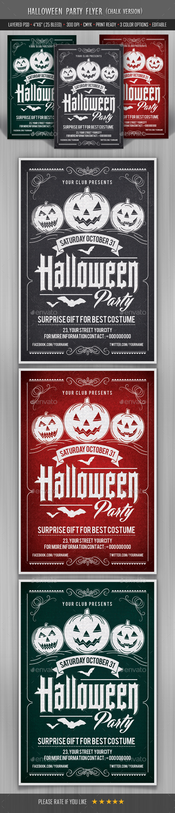 Halloween Party Flyer Template - Print Templates