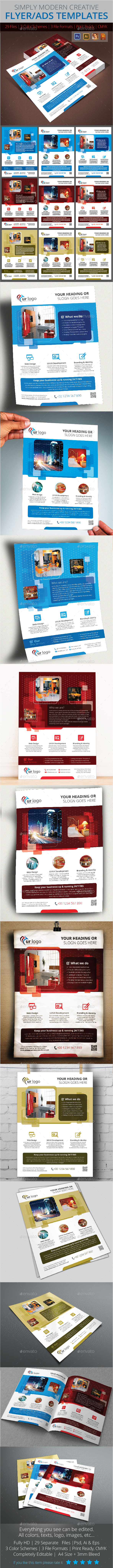 Simply Modern Creative Flyer/Ad Templates - Corporate Flyers
