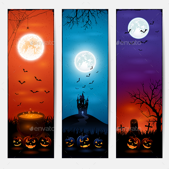 Vertical Halloween Banners