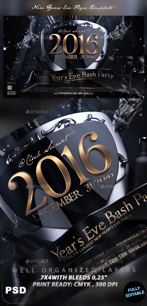 Free New Years Eve Flyer Template