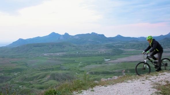 A Cyclist Travels Across Mountain Crimea