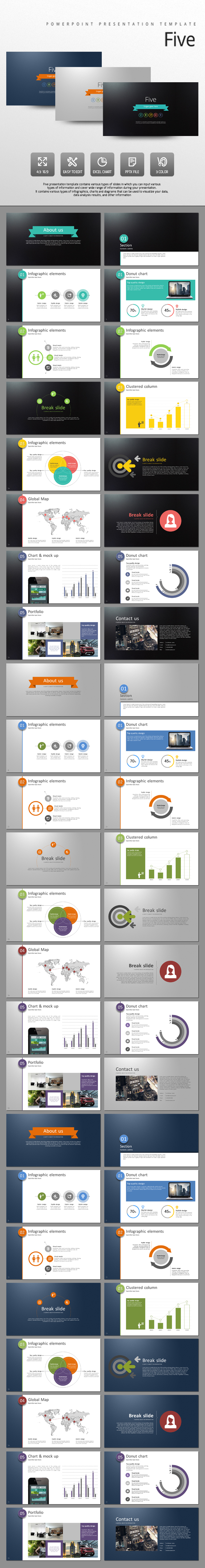Five - PowerPoint Templates Presentation Templates