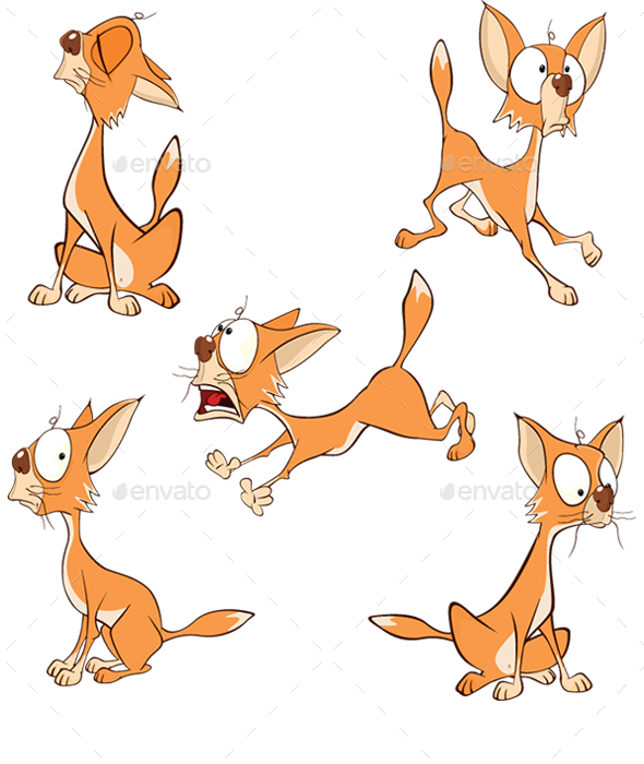 Set of Cute Cartoon Cats for you Design - Animals Characters