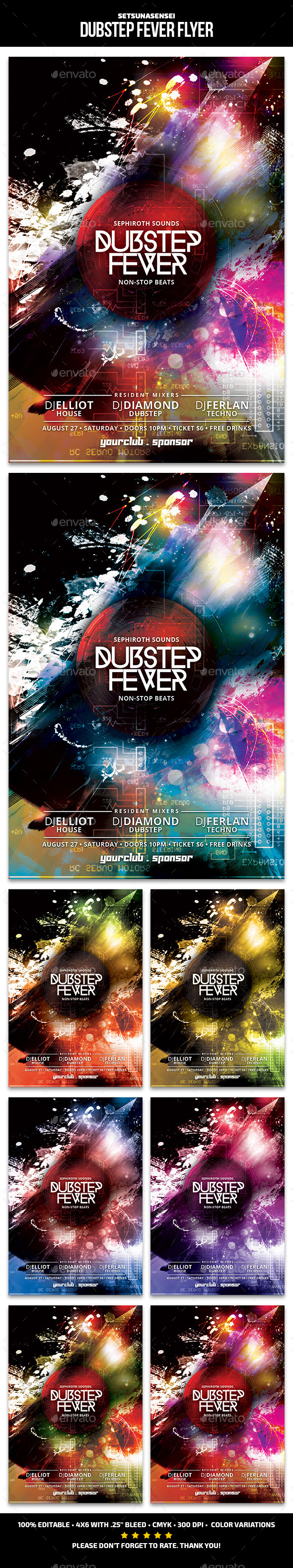 Dubstep Fever Flyer Dubstep Fever Flyer