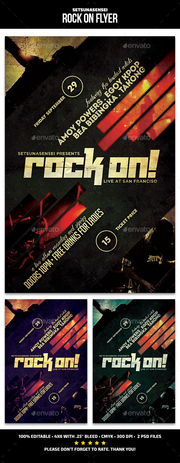 Rock On Flyer - Concerts Events