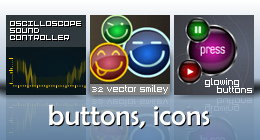 Buttons, icons
