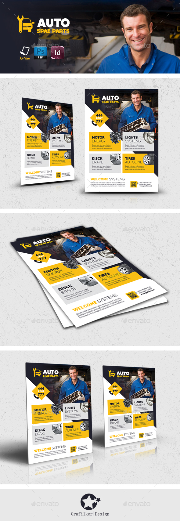 Auto Spare Part Flyer Templates - Corporate Flyers