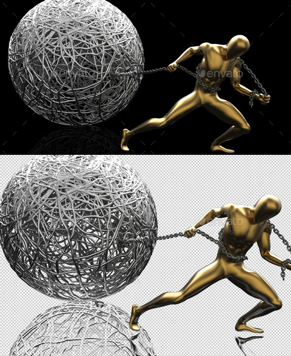 Creative Golden Muscle 3D Man Drag Wire Ball Creative Golden Muscle 3D Man Drag Wire Ball