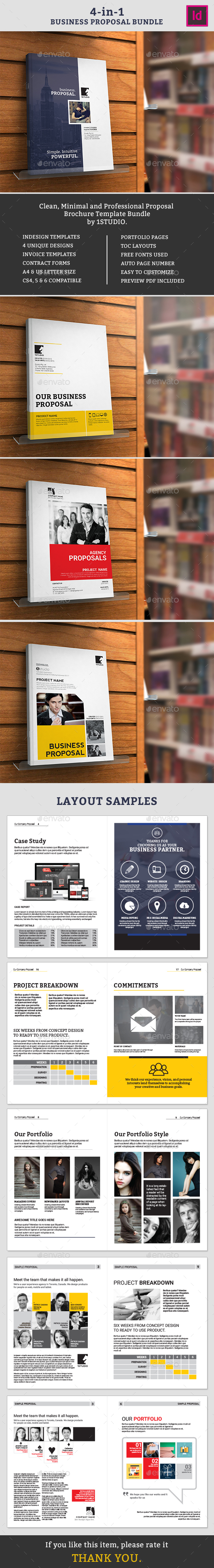 4-in-1 Proposal Bundle - Proposals & Invoices Stationery