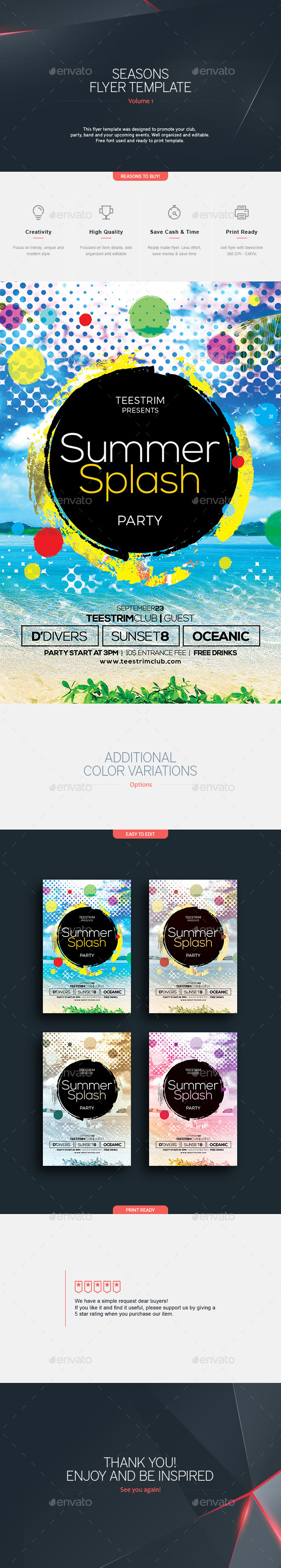 Summer Splash Flyer Template Summer Splash Flyer Template