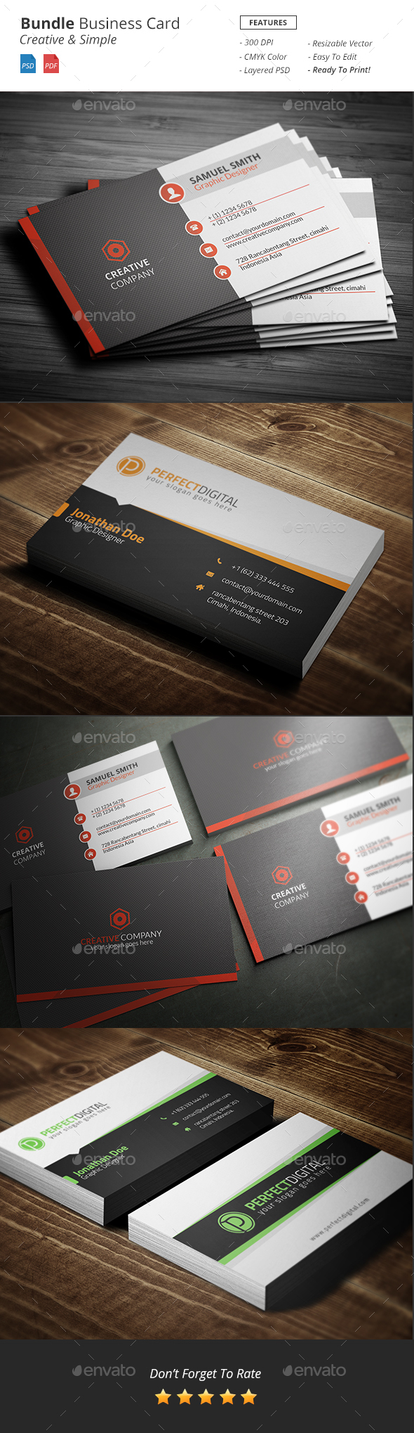 Bundle Business Card - Business Cards Print Templates