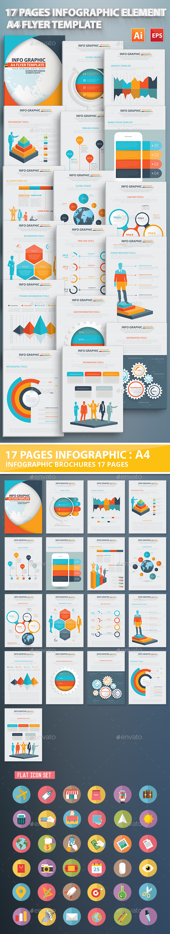 17 Pages Info Graphic Elements Design 17 Pages Info Graphic Elements Design