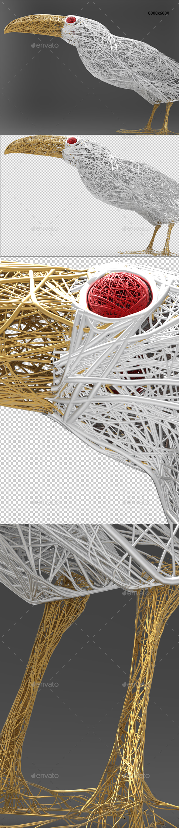 Creative Bird Wire - Characters 3D Renders