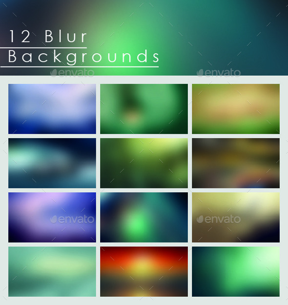 12 Blur Backgrounds - Abstract Backgrounds