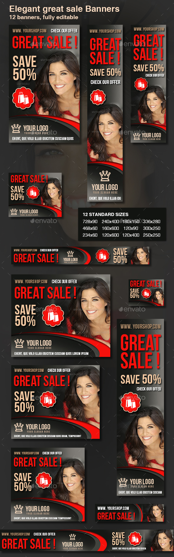 Sale Web Banners - Banners & Ads Web Elements