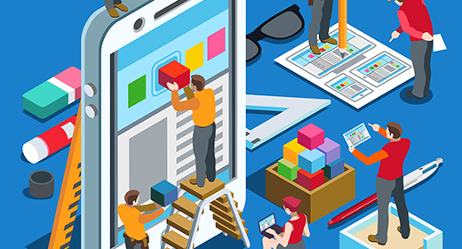 Social Media GUI UI UX Design Flat Bright Vector Images