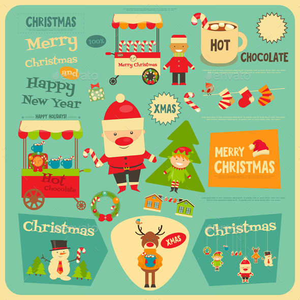 Set of Christmas Characters - Christmas Seasons/Holidays