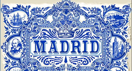 Painted Tin-glazed Ceramic Tilework Vector Images