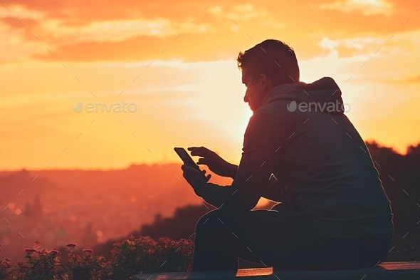 Man with phone - Stock Photo - Images