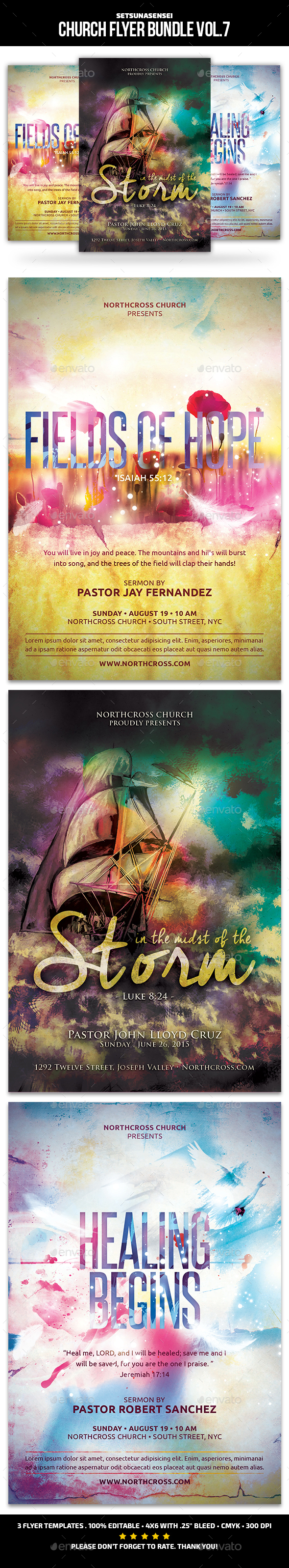 Church Flyer Bundle Vol. 7 - Church Flyers
