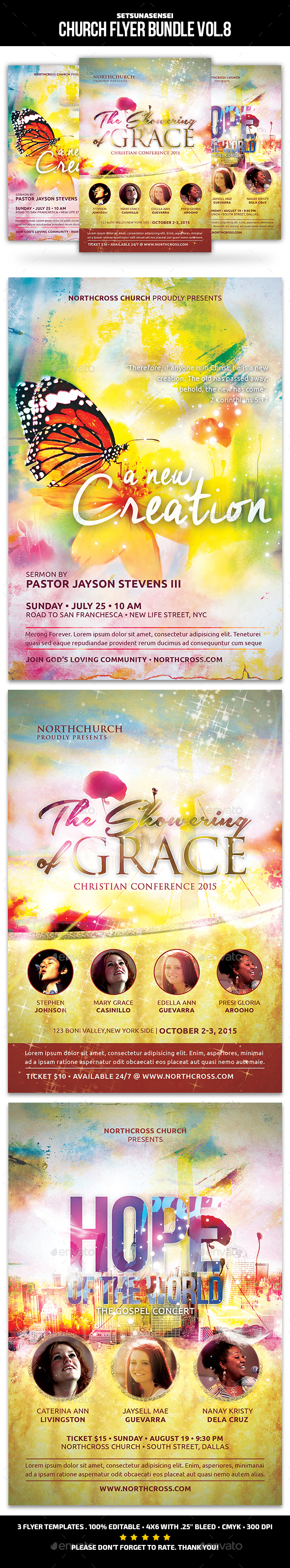 Church Flyer Bundle Vol. 8 - Church Flyers