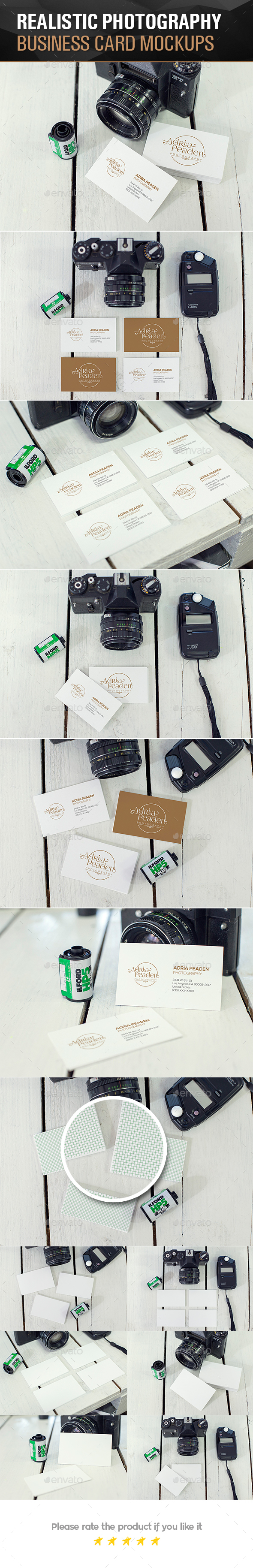 Realistic Business Card Mockups Realistic Business Card Mockups