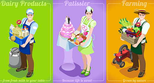 Department Stores 3D Vector Images