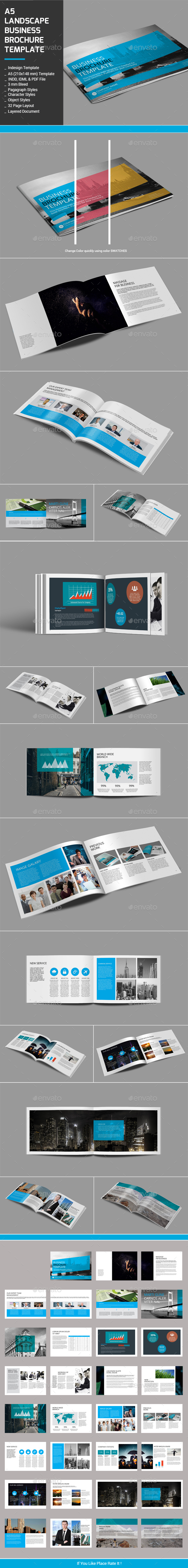A5 Landscape Business Brochure Template - Proposals & Invoices Stationery