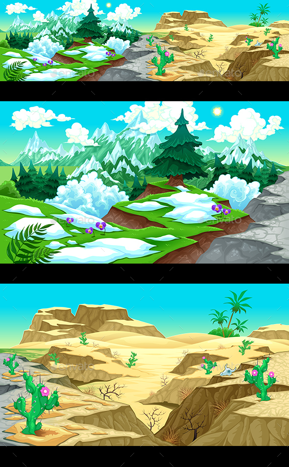 View on Mountains and Desert - Landscapes Nature