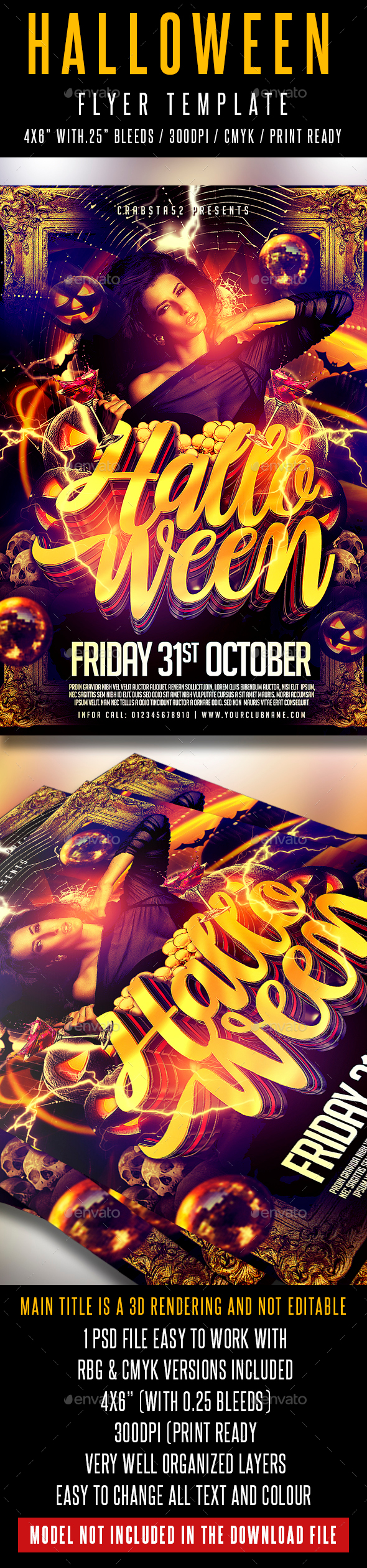 Halloween Flyer Template - Flyers Print Templates