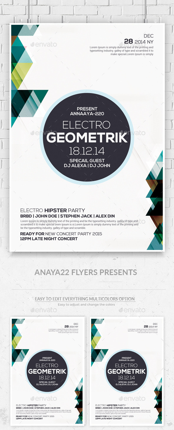 Geometric Flyer Psd Template Geometric Flyer Psd Template