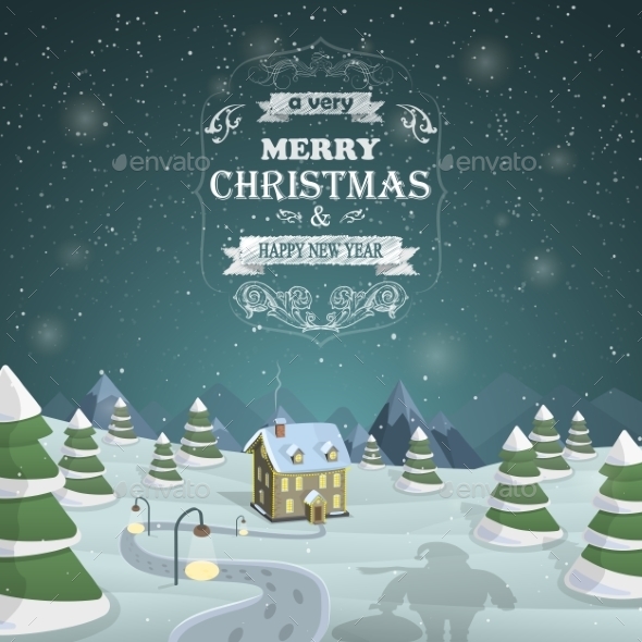 Christmas Eve Background Vector Illustration Christmas Eve Background Vector Illustration