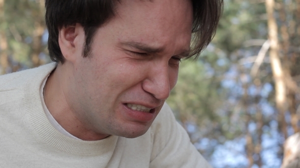 Young Man In Pain, Crying