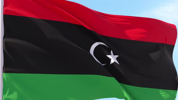 Libya Flag Looping Background
