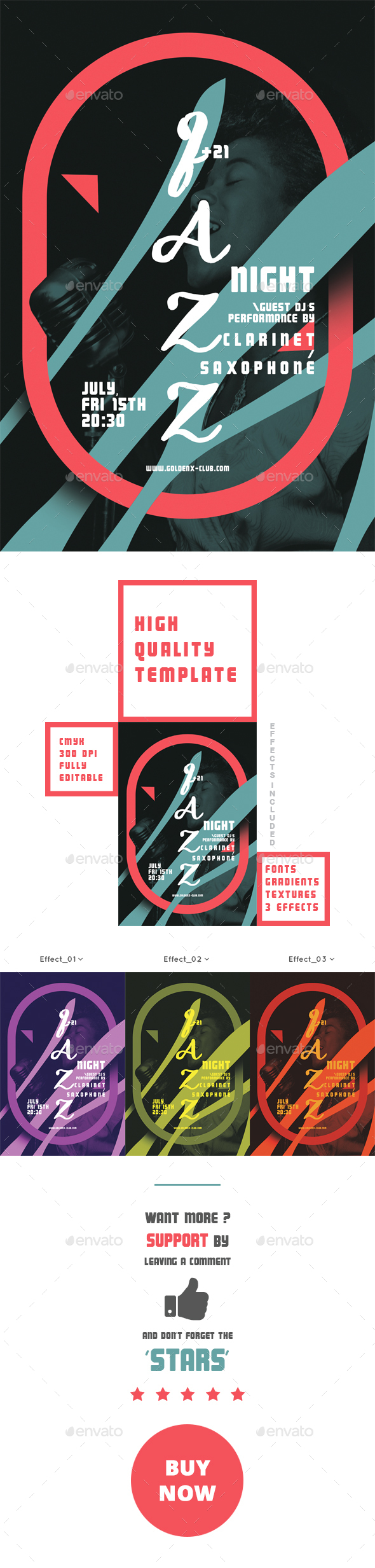 Jazz Night Flyer Template - Events Flyers