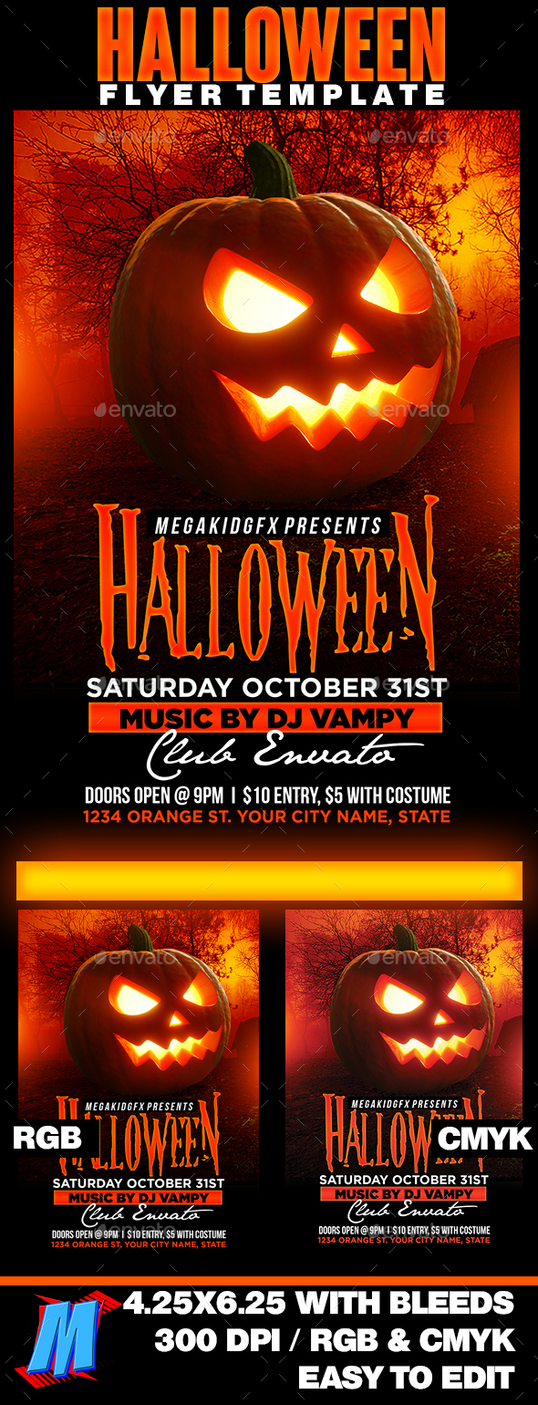 Halloween Flyer Template - Clubs & Parties Events