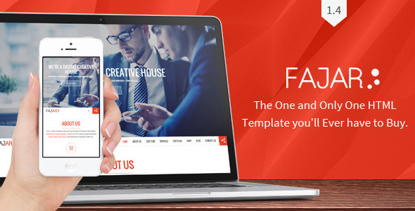 Fajar One Page - ThemeForest 8426853