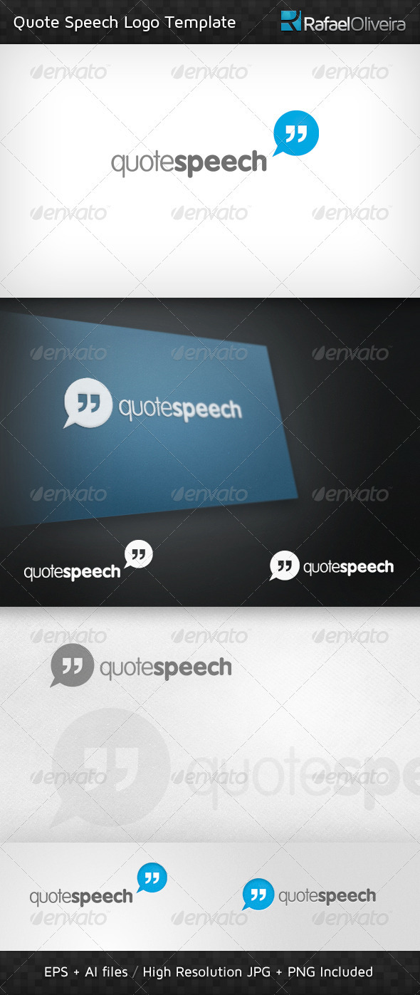 Quote Speech Logo Template - Letters Logo Templates