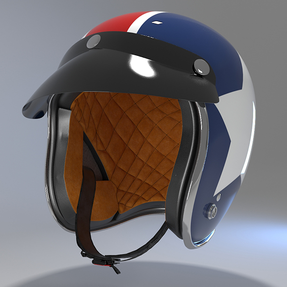 Retro Motorcycle Helmet - 3Docean 13117930