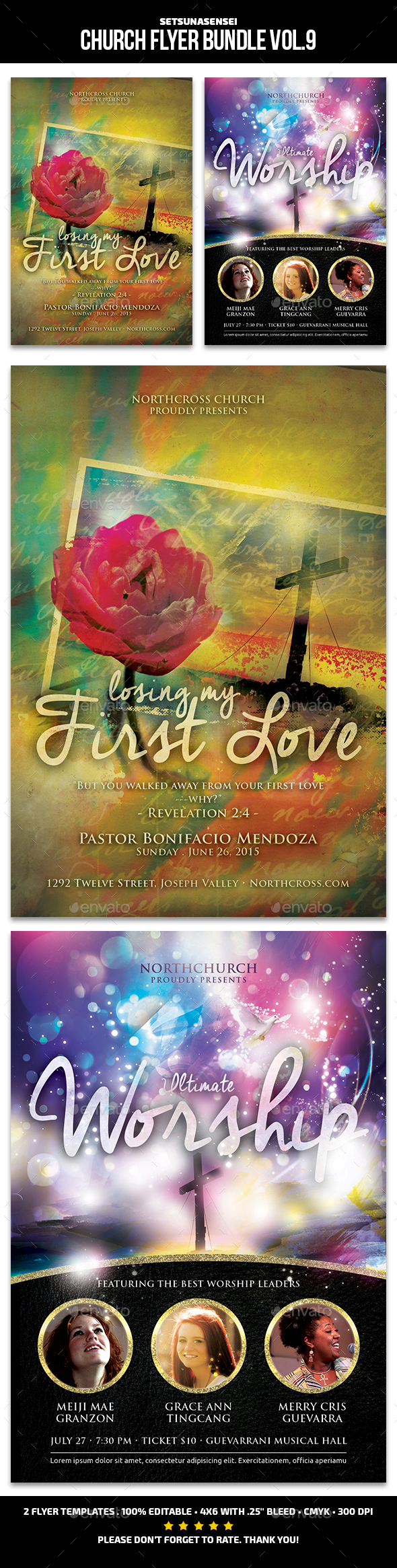 Church Flyer Bundle Vol. 9 - Church Flyers