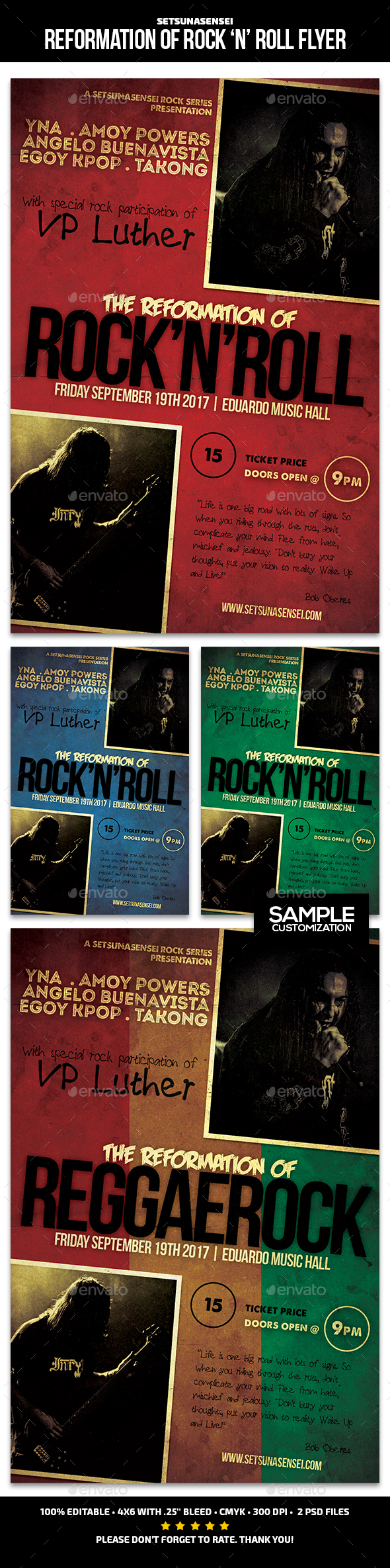 Reformation of Rock and Roll Flyer - Concerts Events