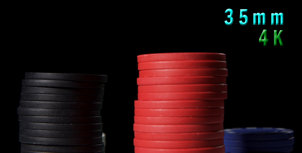 Poker Chips Stacked 01