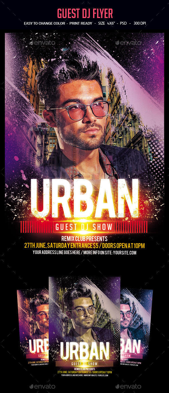Guest Dj Flyer - Clubs & Parties Events