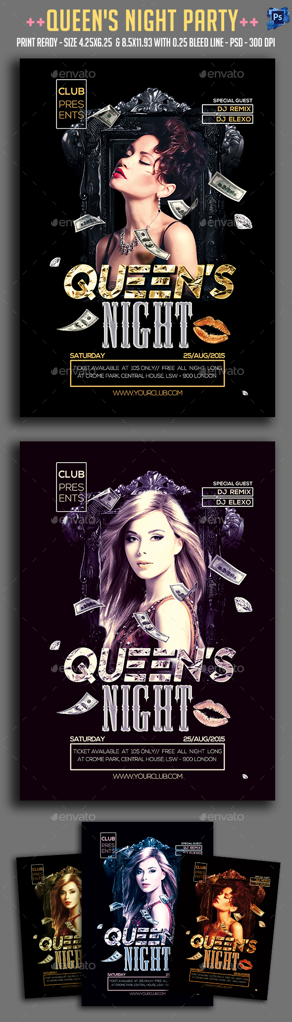 Queen's Night Party Flyer - Clubs & Parties Events