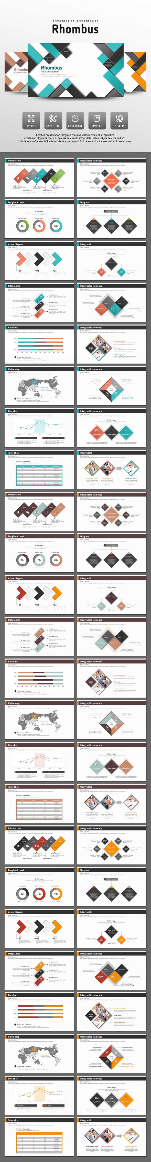 Rhombus - Abstract PowerPoint Templates