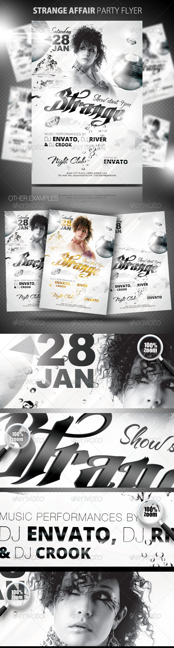Strange Affair Party Flyer - Clubs & Parties Events